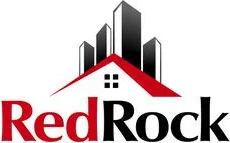 A red roof logo with buildings in the background.